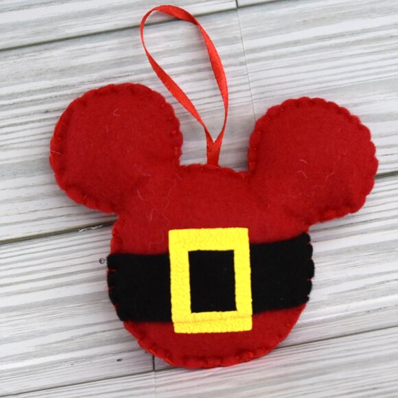 Christmas Mickey Santa felt ornaments/ tree decor - Picture 5 of 8